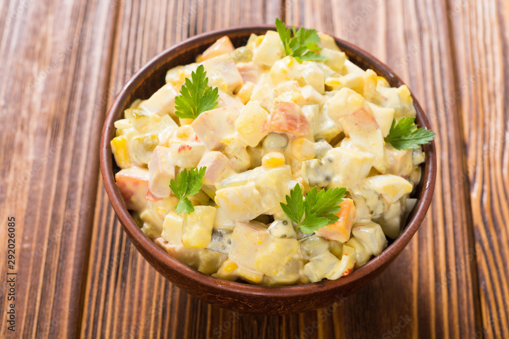 Traditional Mayonnaise Russian salad olivier Traditional Mayonnaise Russian salad olivier