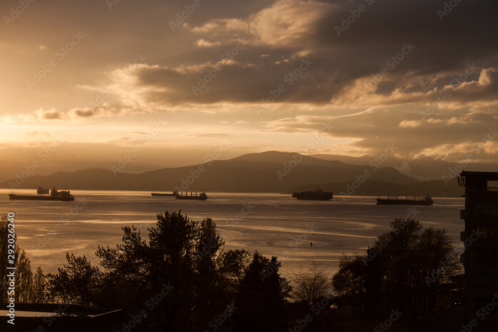 Naklejka premium Sunset English Bay