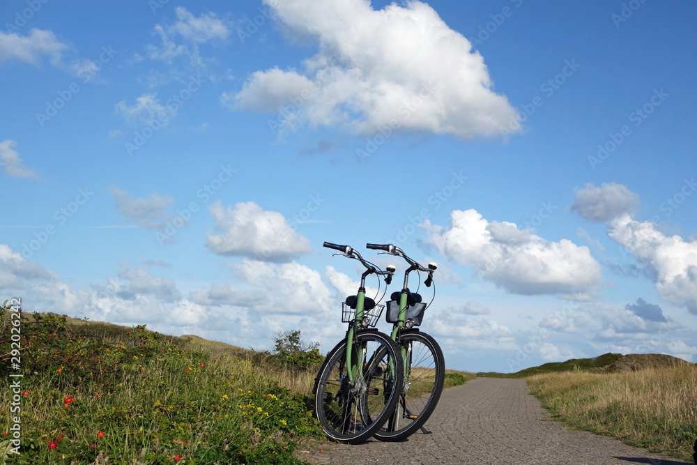 Obraz premium Fahrräder auf Langeoog
