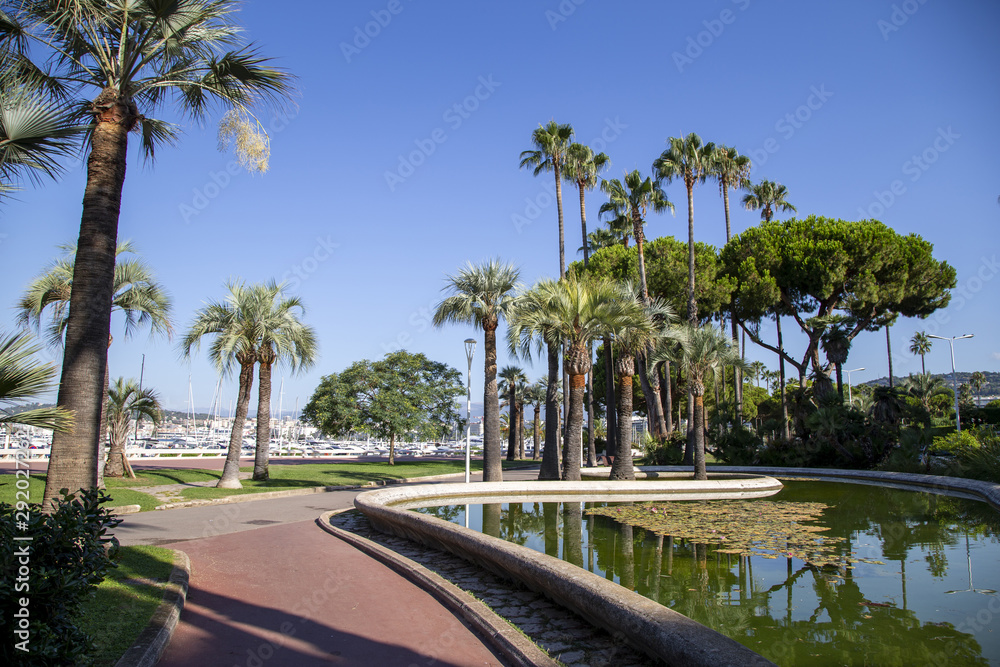 Verdun square in Cannes on the French Riviera