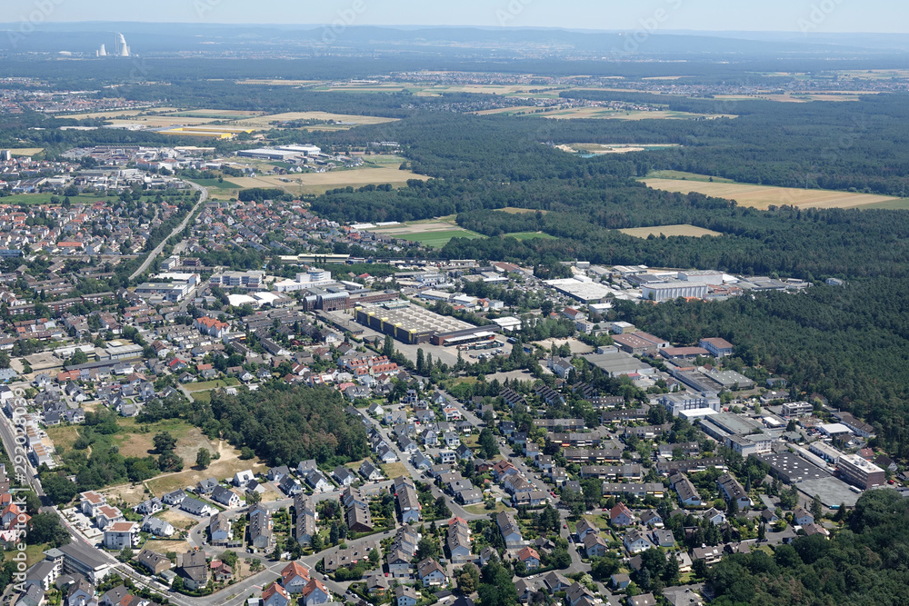 Fototapeta premium Luftbild Kreis Offenbach