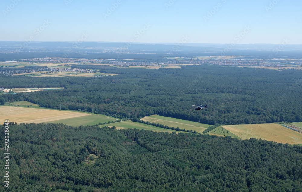 Luftbild mit Hubschrauber