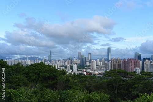 shenzhen cityscape from the top of hill (left side)