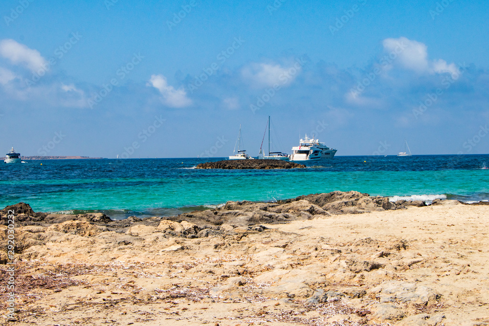 boat on the beach formentera