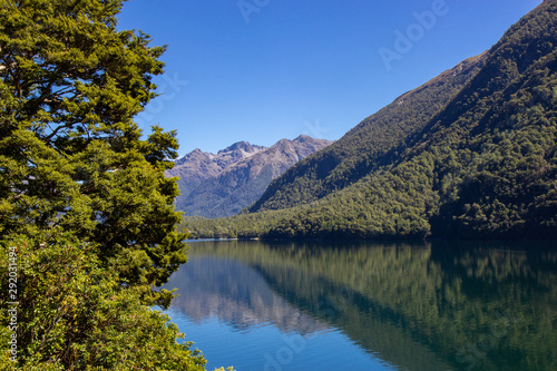 view of Lake Gunn in Fiordland National park