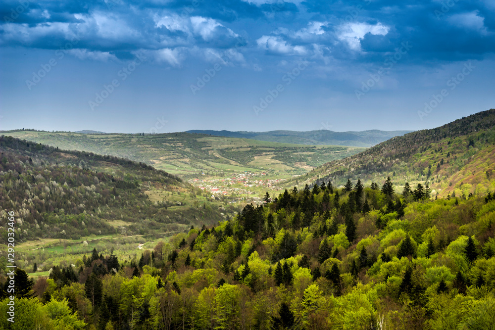 Naklejka premium panorama of the Carpathian mountains