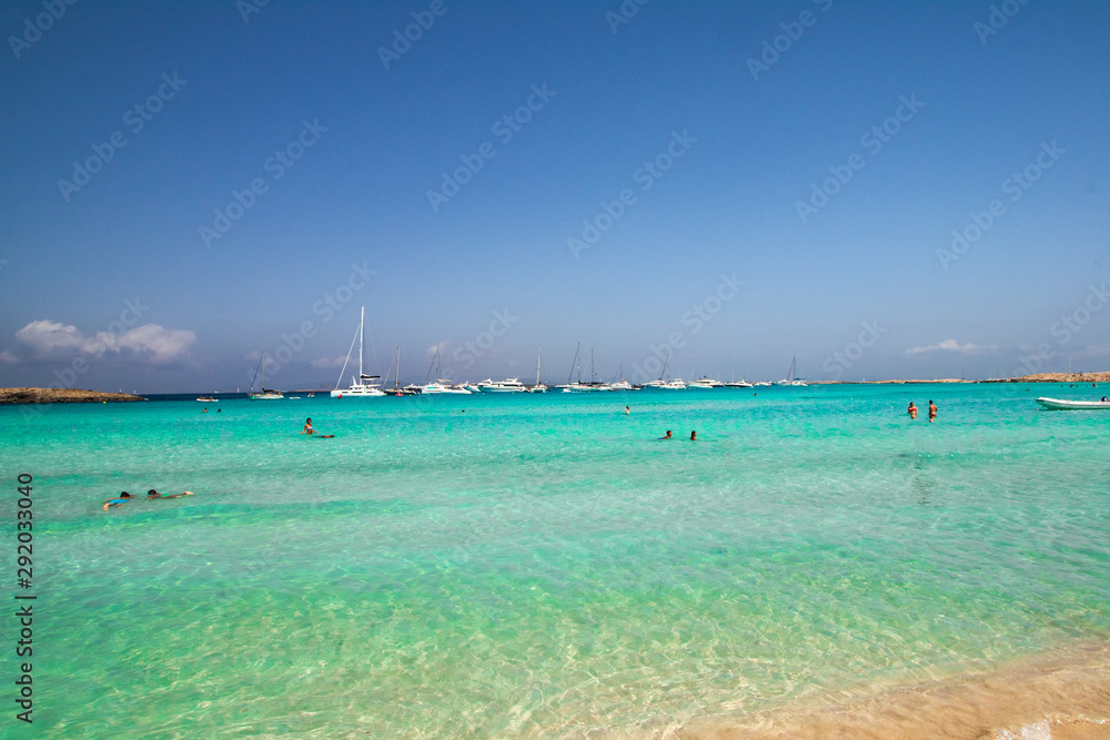 tropical beach from spain-ibiza