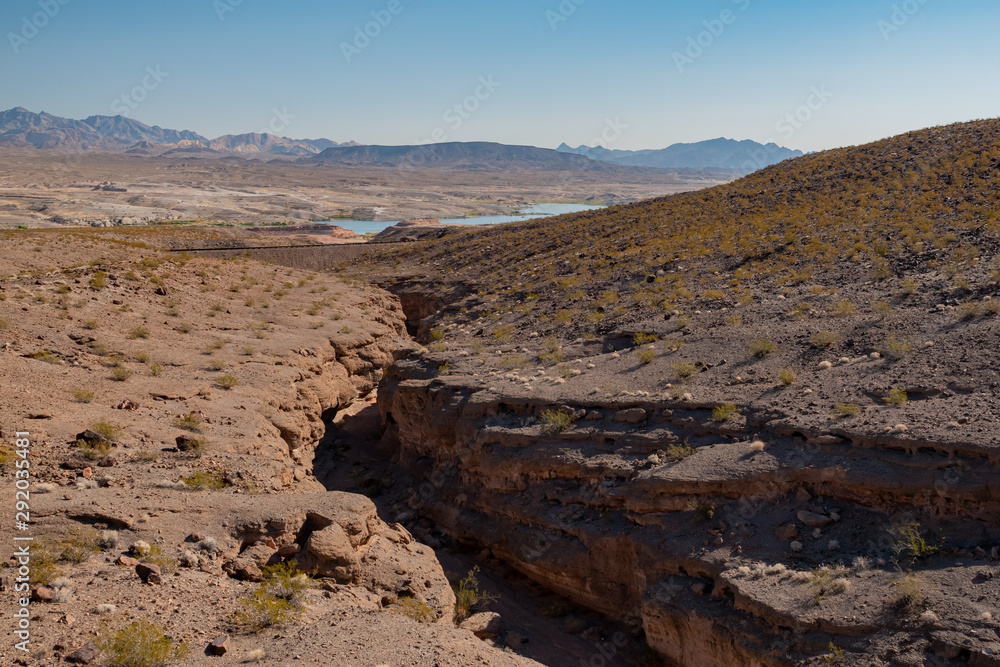 Hiking in the Shoreline Trail of Lake Mead National Recreation Area