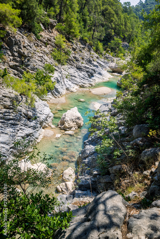 Saklikent Canyon is the deepest canyon in southern Turkey, Goynuk canyon Saklikent, located in District of Kemer, Antalya Province