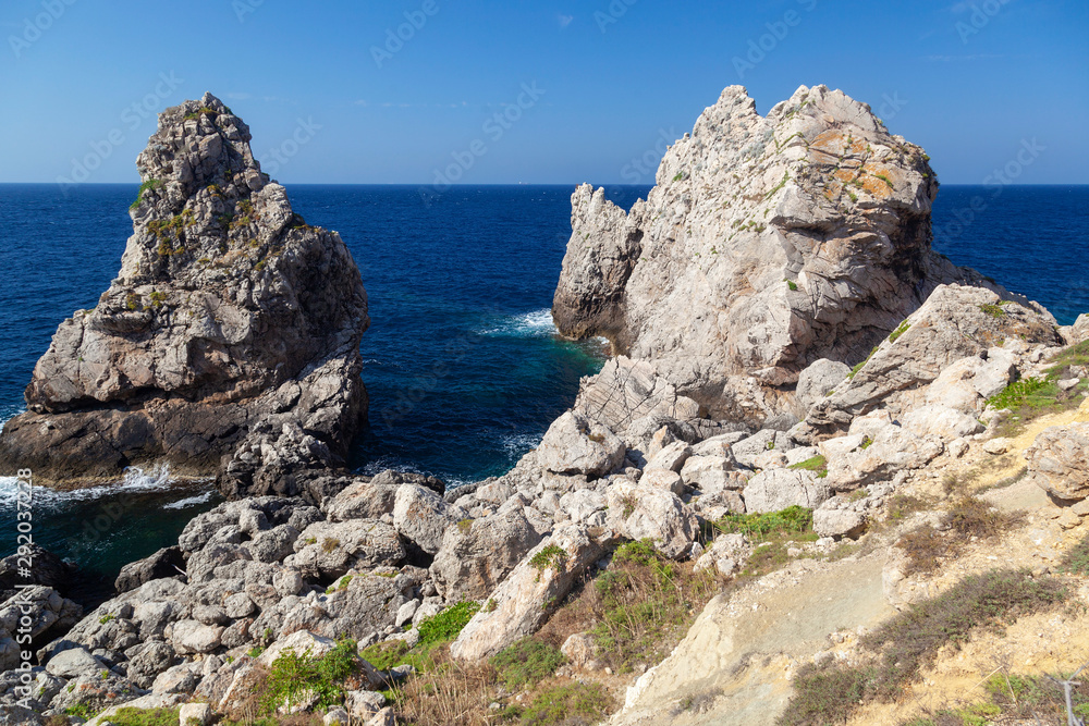 Remote island of Palagruza in Croatian Adriatic