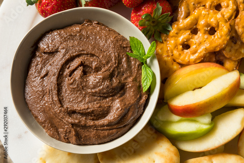 Homemade Chocolate Dessert Hummus Dip photo