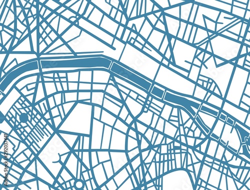 Vector map of central Paris