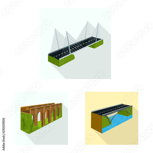 Vector design of connection and design icon. Set of connection and side vector icon for stock.