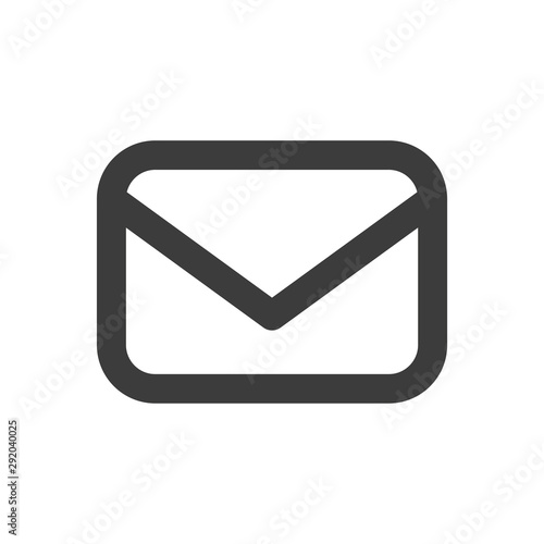 Envelope mail icon, vector illustration. Flat design style