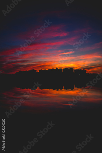 sunset in the sky