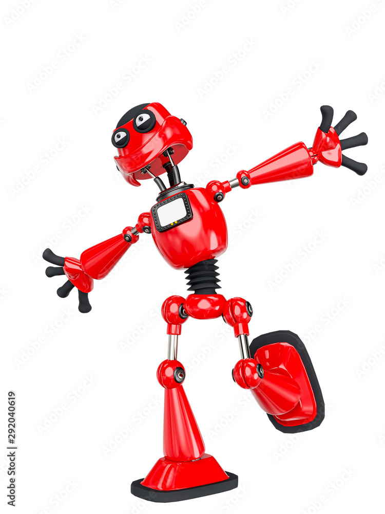 robot cartoon running free robot cartoon running free