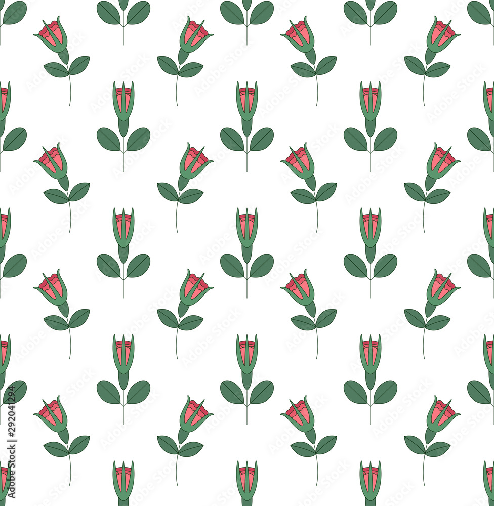 seamless pattern with roses on white background seamless pattern with roses on white background