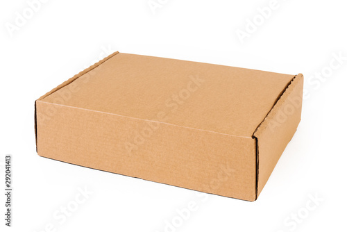 empty cardboard box isolated on white background