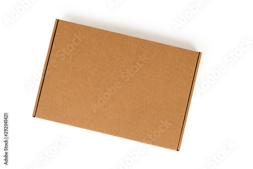 empty cardboard box isolated on white background © valdisskudre