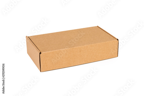 empty cardboard box isolated on white background © valdisskudre