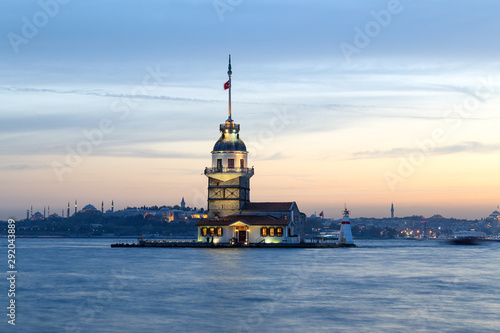 Canvas Print Maidens Tower in Istanbul, Turkey