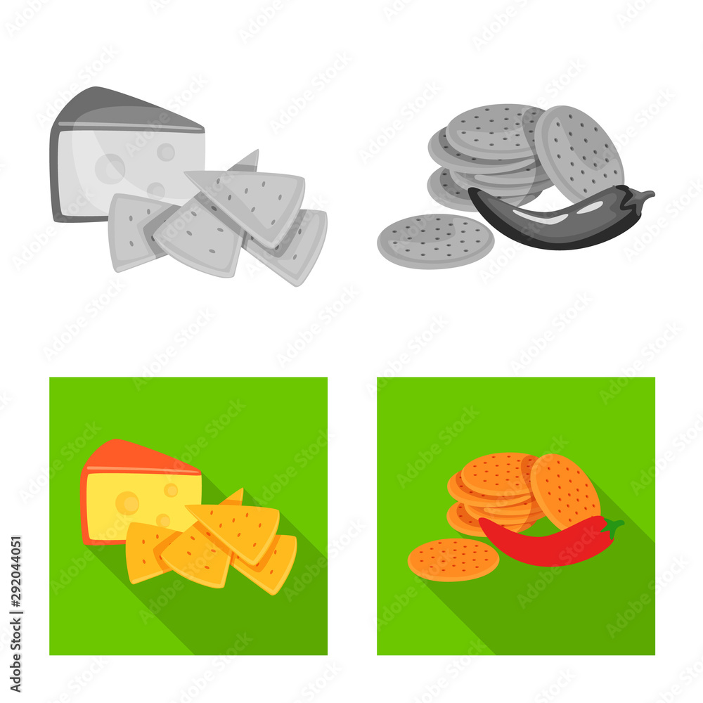 Vector design of taste and seasonin icon. Set of taste and organic vector icon for stock.