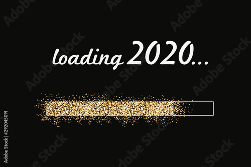 Ladebalken 2020 Glitzer gold