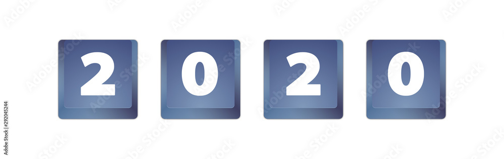 2020 blaue Tastatur - Neujahr neues Jahr 2020 blaue Tastatur - Neujahr neues Jahr