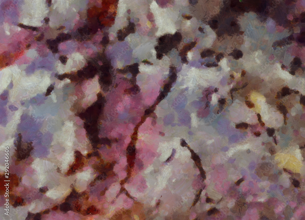 Naklejka premium Abstract art painted texture background. Textured oil strokes and splashes on canvas. Simple creativity pattern for design. Close up macro palette in mixed colors. Original grunge backdrop.