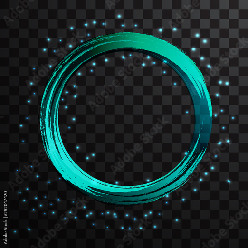 vector brush strokes circles of paint. Ink hand drawn paint brush circle. Logo, label design element vector illustration. abstract circle. Frame.