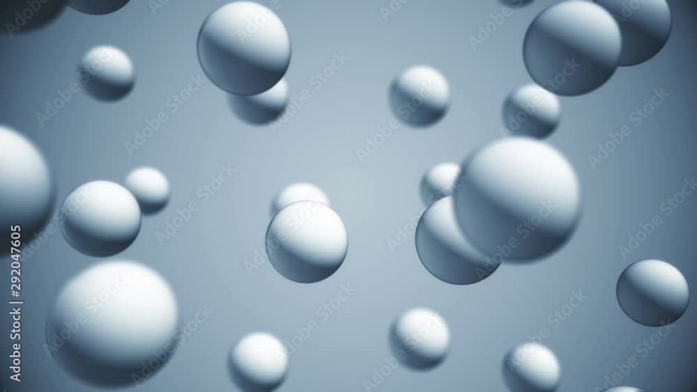 Abstract background with 3d objects falling down. Simple ball motion texture concept. Seamless loop. Abstract background with 3d objects falling down. Simple ball motion texture concept. Seamless loop.