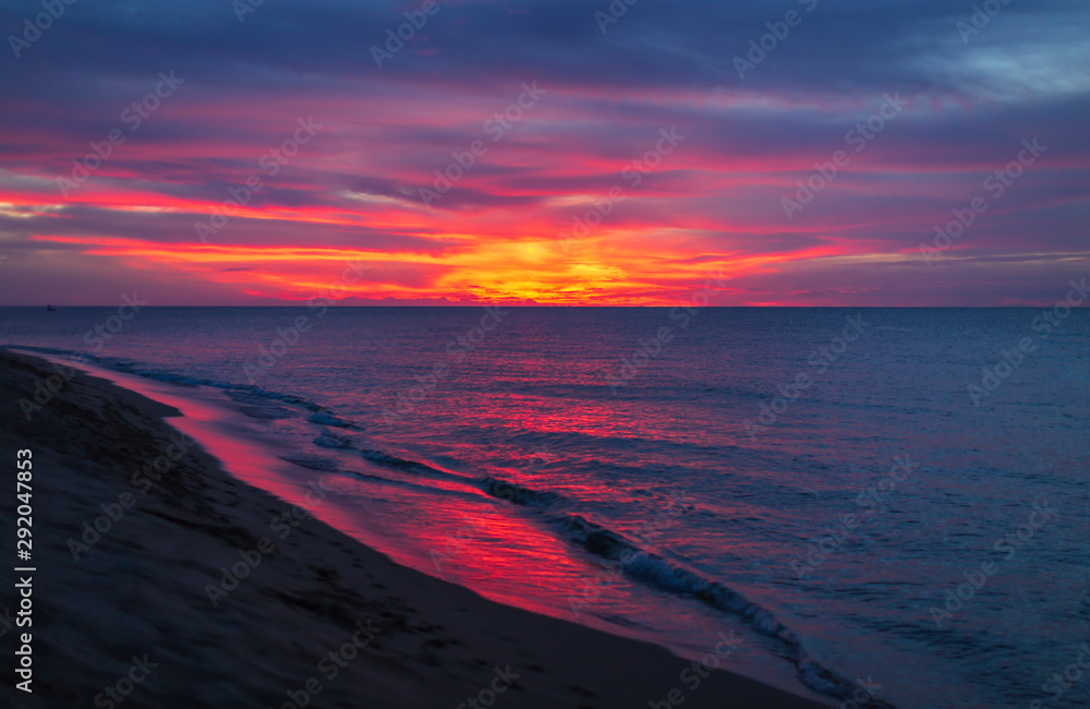 Hawaiian Sunset sky at the Beach