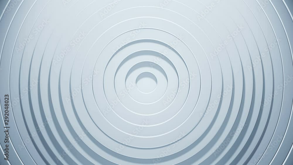 3d circles pattern with blinds effect. White clean rings animation. Abstract background for business presentation. Seamless loop texture. 3d circles pattern with blinds effect. White clean rings animation. Abstract background for business presentation. Seamless loop texture.