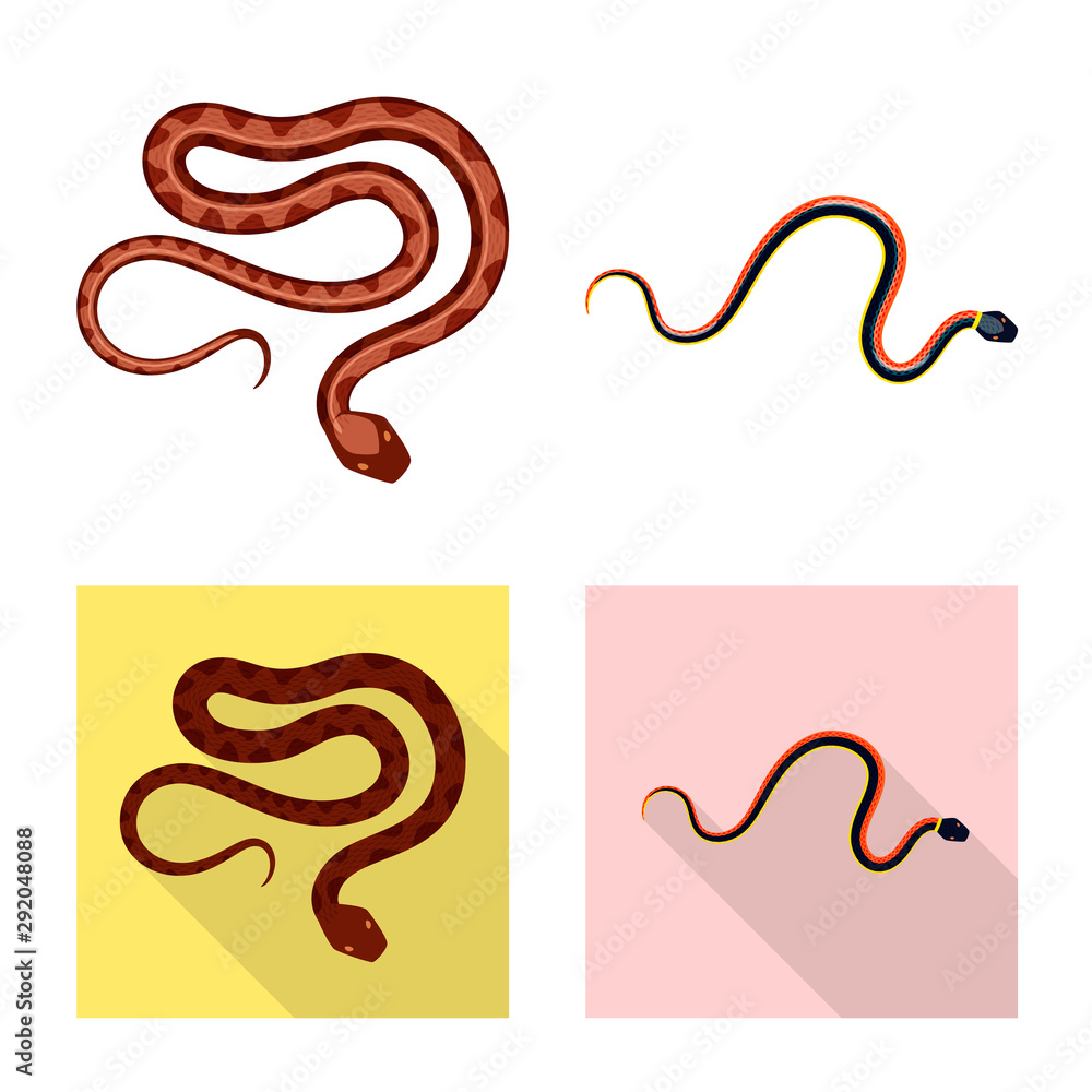 Obraz premium Vector illustration of mammal and danger symbol. Set of mammal and medicine stock symbol for web.