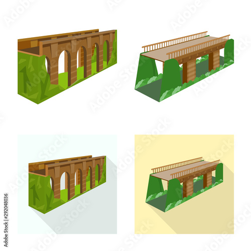 Vector illustration of connection and design icon. Set of connection and side vector icon for stock.