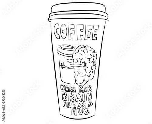 cup, coffee, brain,