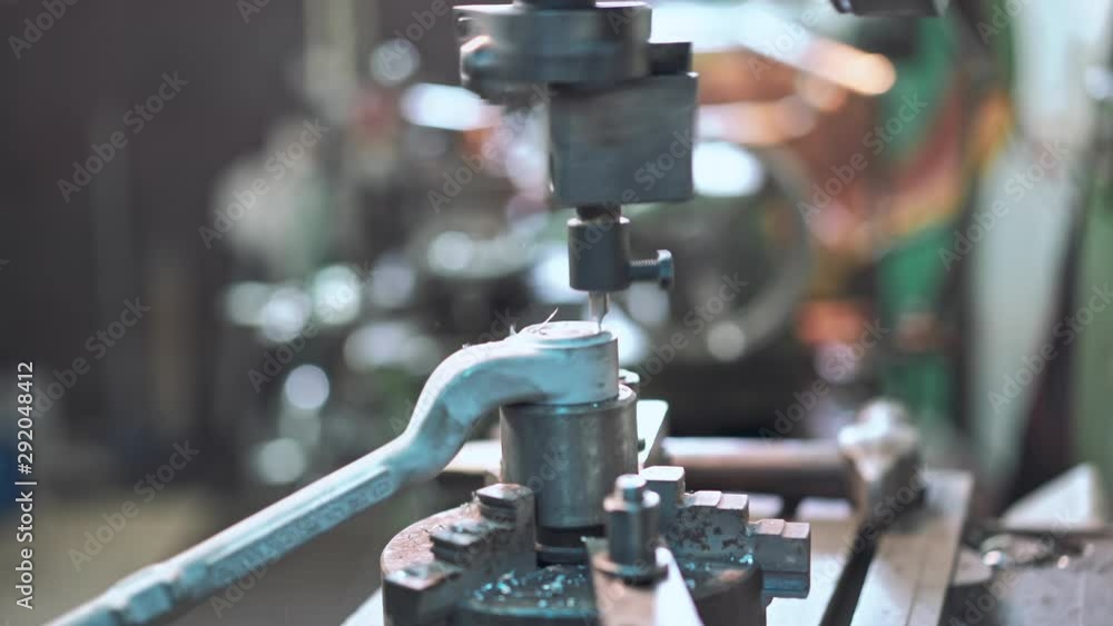 Cutting Steel Metal Shaft Processing on Lathe Machine Cutting Steel Metal Shaft Processing on Lathe Machine