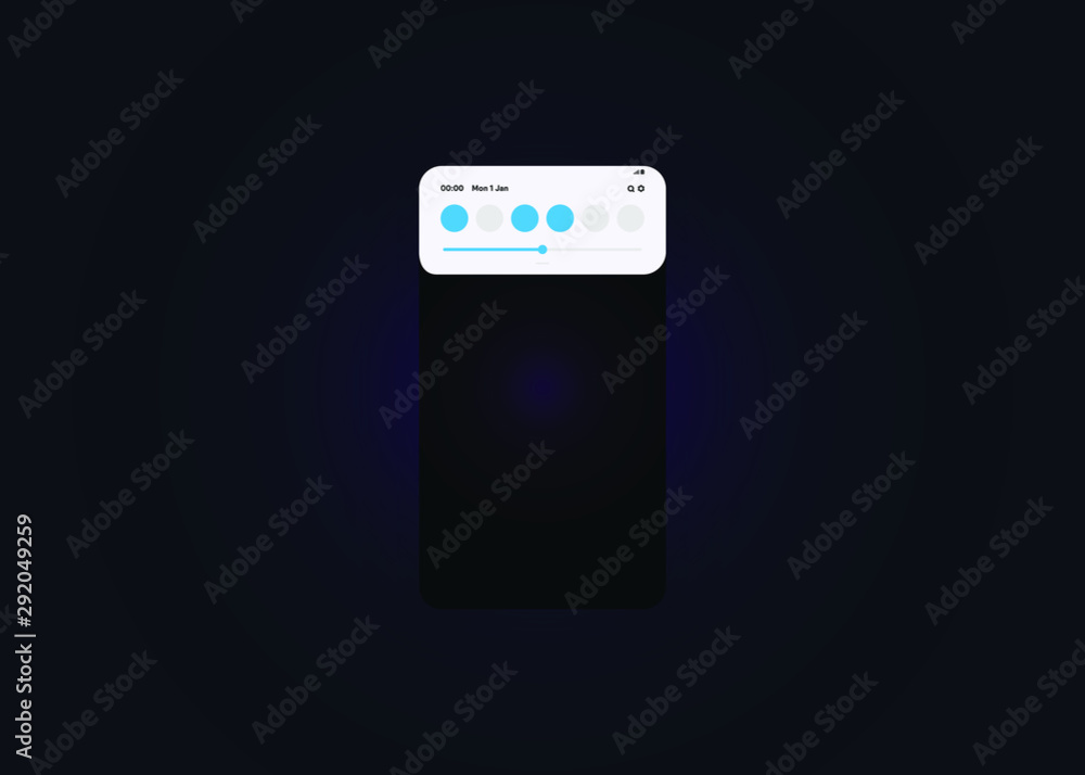 Drop Down Panel Notification Smartphone Phone User Interface User Experience UI Template Vector Illustration Drop Down Panel Notification Smartphone Phone User Interface User Experience UI Template Vector Illustration