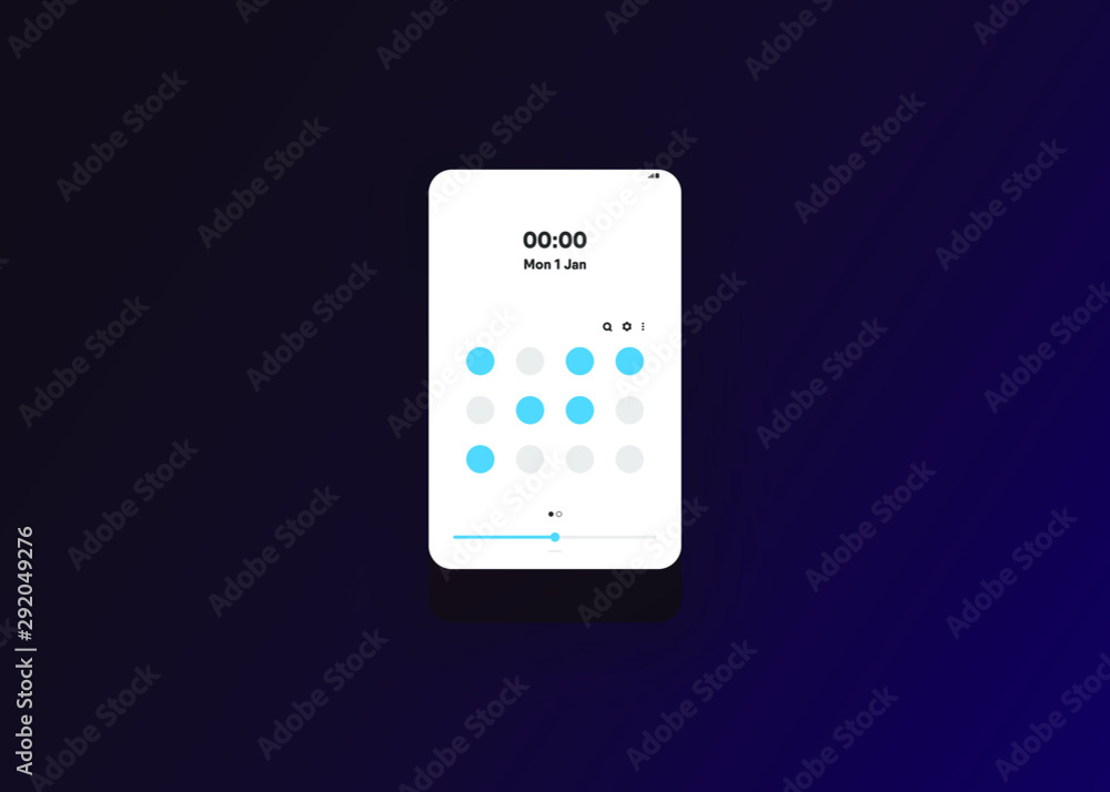 Drop Down Panel Notification Smartphone Phone User Interface User Experience UI Template Vector Illustration Drop Down Panel Notification Smartphone Phone User Interface User Experience UI Template Vector Illustration