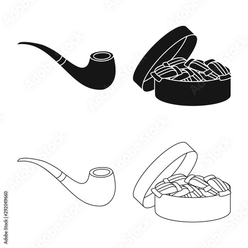 Vector illustration of refuse and stop symbol. Set of refuse and habit stock symbol for web.