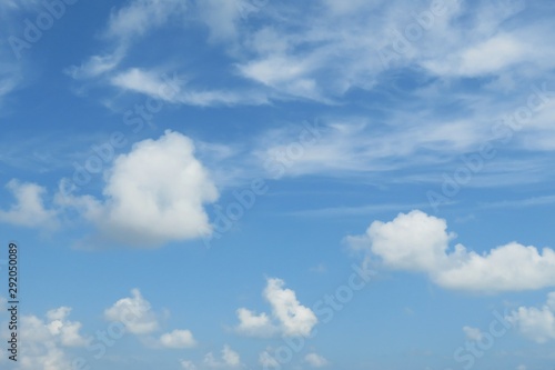 Beautiful blue sky with clouds  natural background
