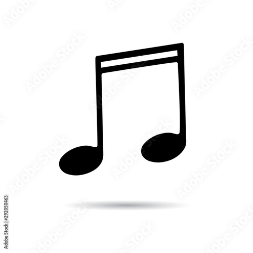 Music note isolated vector illustration.