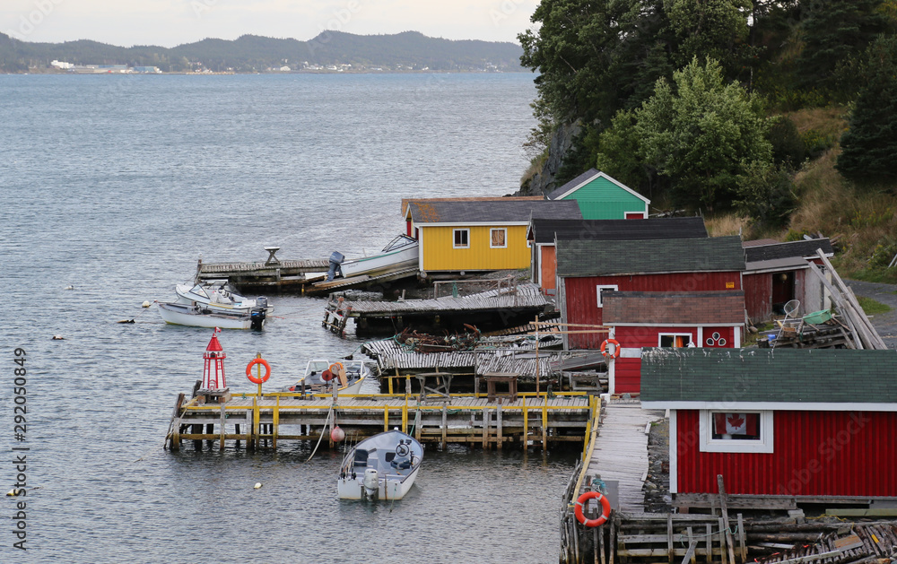 Dildo harbor, in Newfoundland - a small scenic fishing village in  Newfoundland Stock Photo | Adobe Stock