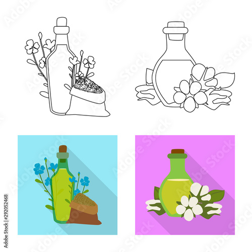 Isolated object of healthy and vegetable symbol. Collection of healthy and agriculture vector icon for stock.