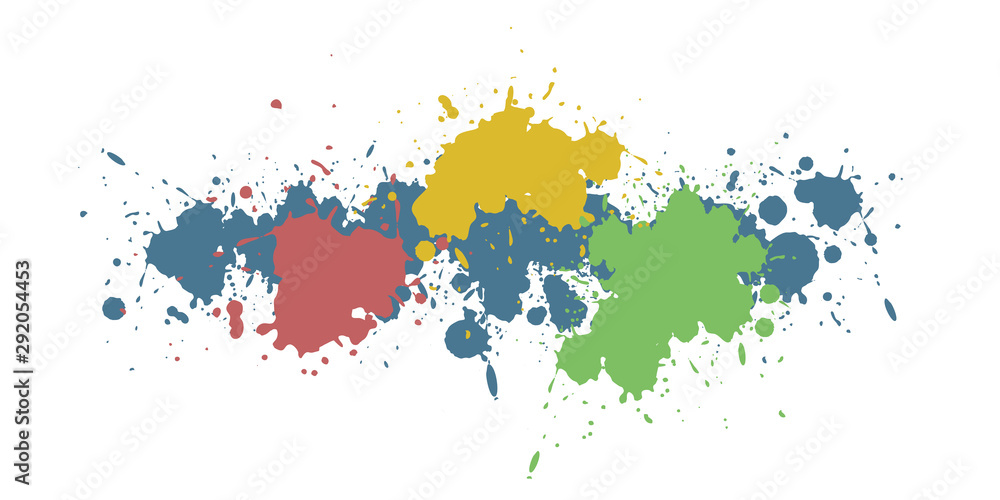 colorful ink stains design