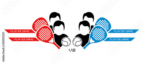 Padel match illustration