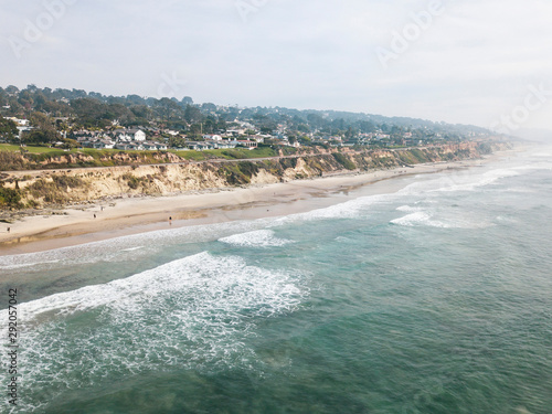 Southern California coast ocean waves drone landscape views