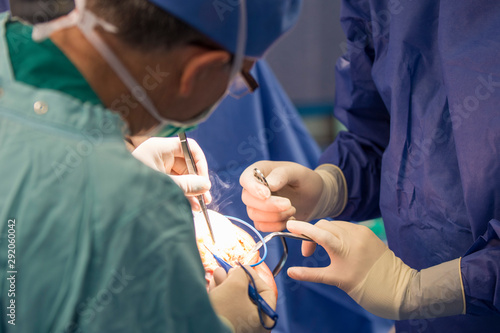 Принти на полотні surgeons performing knee replacement surgery