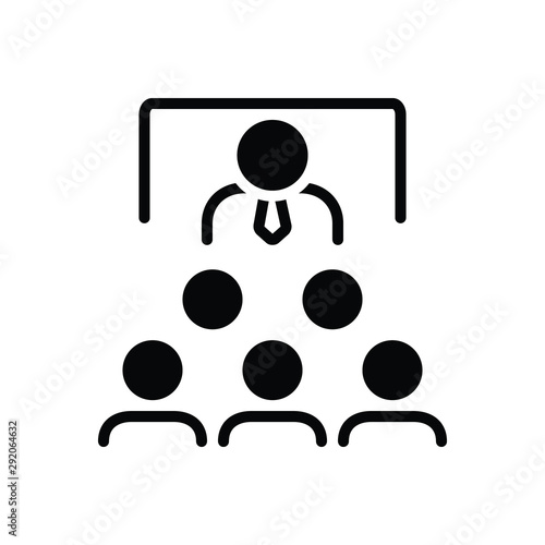 Black solid icon for teaching 