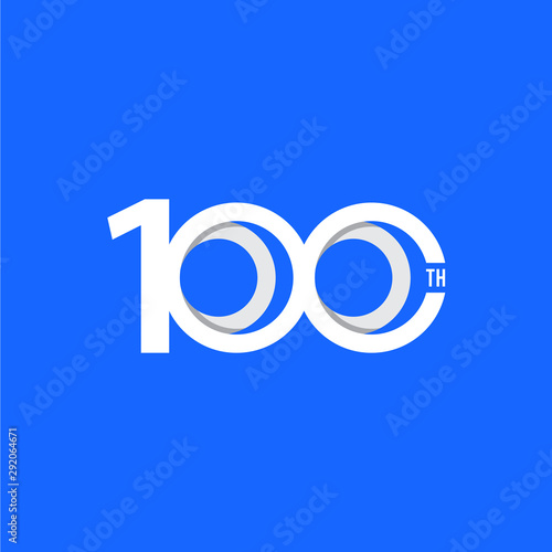 100 Th Anniversary Vector Template Design Illustration